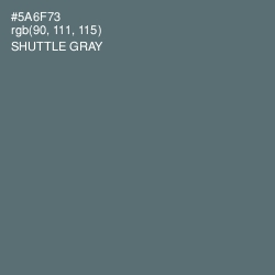 #5A6F73 - Shuttle Gray Color Image